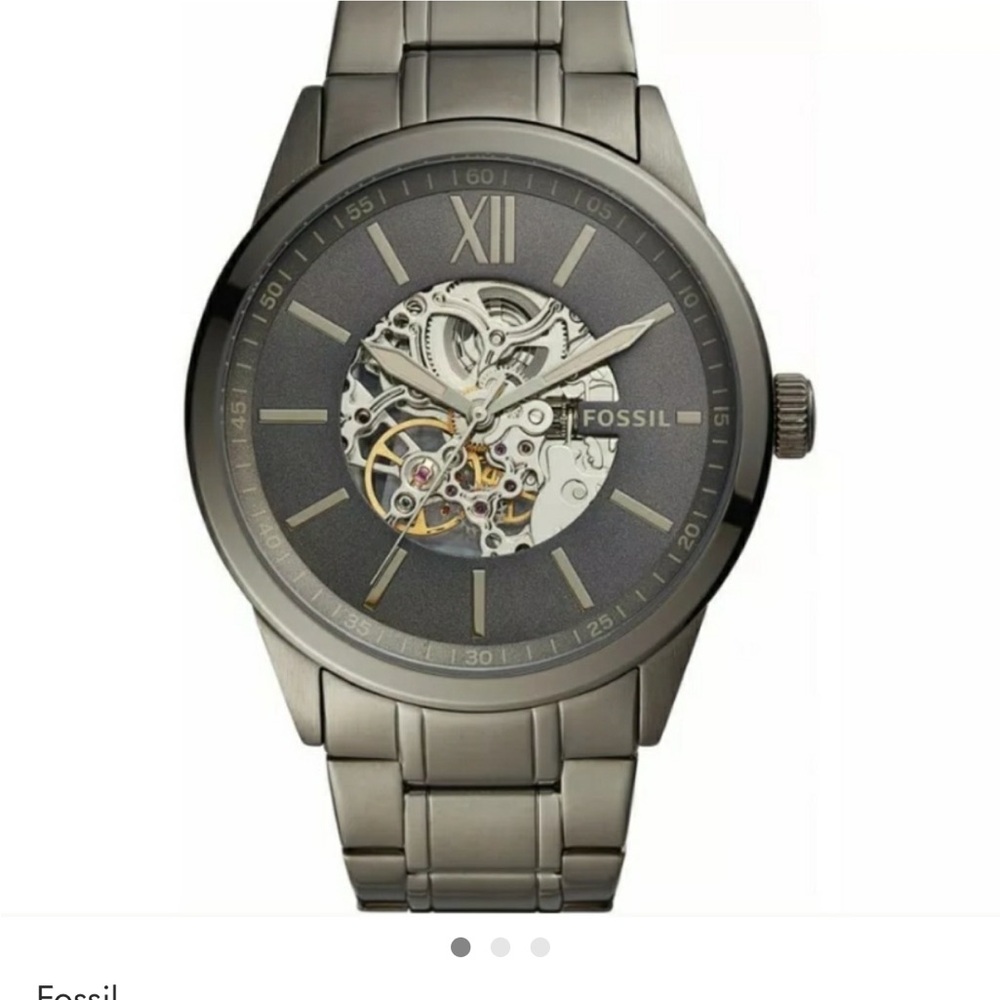Fossil Gray Skeleton Dial Watch - image 6